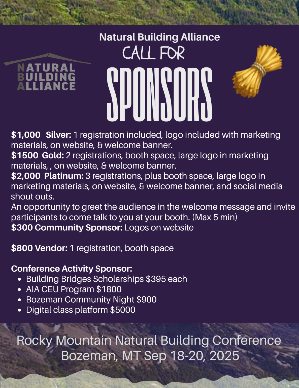 Adobe Natural Building Conference Reference: Sponsor The 2025 Rocky Mountain Natural Building Conference