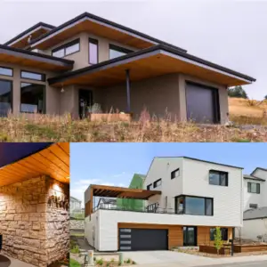 Attendees touring a modern high-performance home on the Colorado Green Building Guild's annual Green Home Tour.